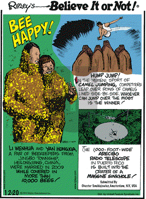 Ripley's Believe It or Not on Monday December 20, 2010 Comic Strip