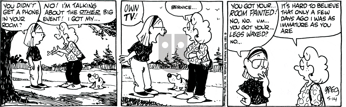 Luann - Tuesday May 14, 1991 Comic Strip