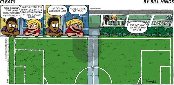 Cleats on Sunday August 24, 2003 Comic Strip