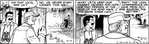 Alley Oop on Monday August 12, 1974 Comic Strip