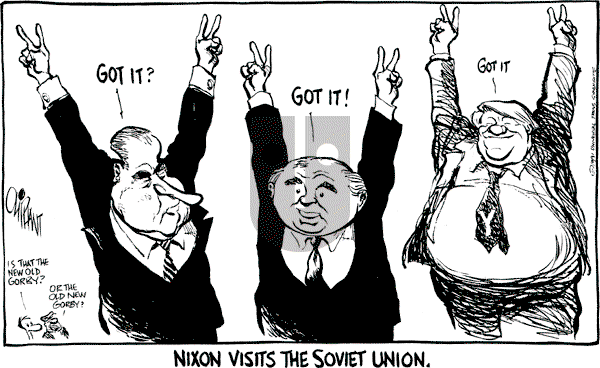 Pat Oliphant - Friday April 5, 1991 Comic Strip