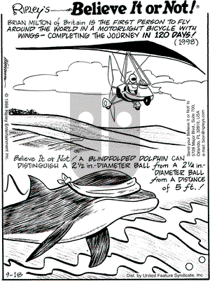 Ripley's Believe It or Not on Friday September 18, 1998 Comic Strip