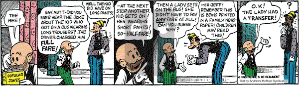 Mutt & Jeff on Friday April 4, 2025 Comic Strip