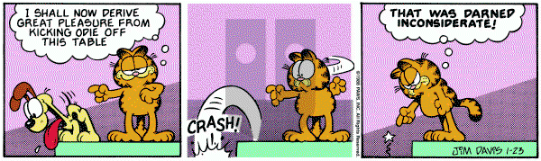 Garfield on Saturday January 23, 1988 Comic Strip