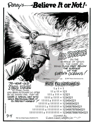 Ripley's Believe It or Not on Tuesday September 4, 2007 Comic Strip