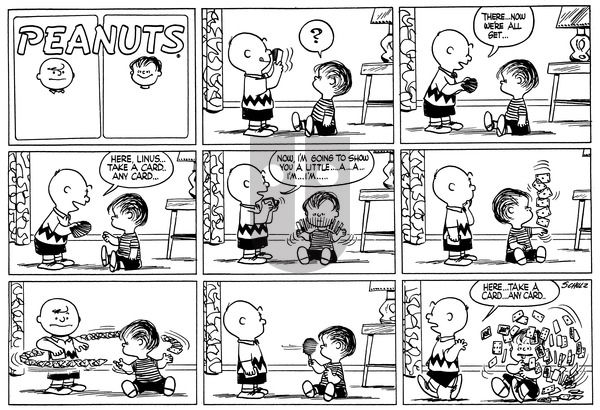 Peanuts on Sunday August 7, 1955 Comic Strip