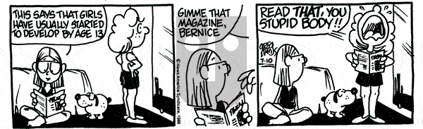 Luann on Thursday July 10, 1986 Comic Strip