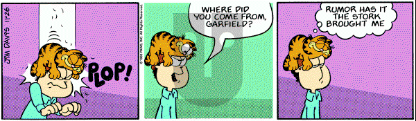 Garfield on Saturday November 26, 1983 Comic Strip