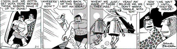 Alley Oop on Monday February 1, 1999 Comic Strip