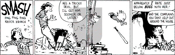 Calvin and Hobbes - Monday March 23, 1992 Comic Strip