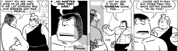 Alley Oop on Saturday February 23, 2002 Comic Strip