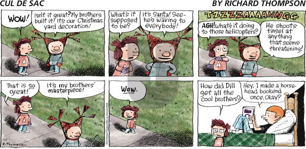 Cul de Sac on Sunday December 6, 2015 Comic Strip