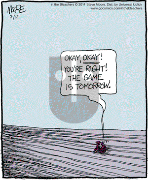 In the Bleachers on Monday July 14, 2014 Comic Strip