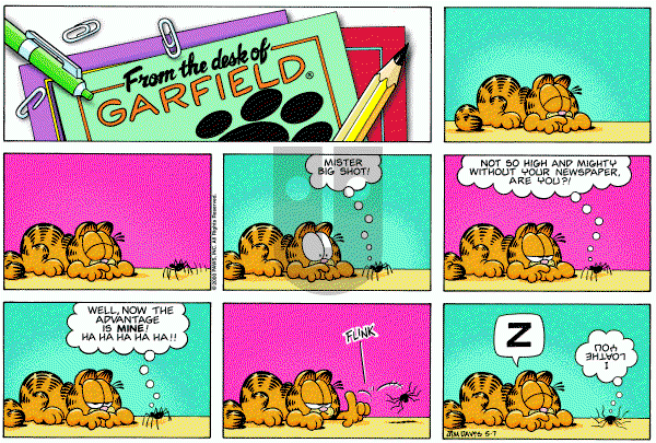 Garfield - Sunday May 7, 2000 Comic Strip