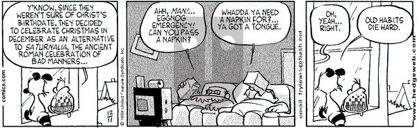 Over the Hedge on Saturday December 11, 1999 Comic Strip