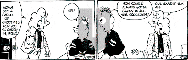 Luann on Saturday April 4, 1992 Comic Strip