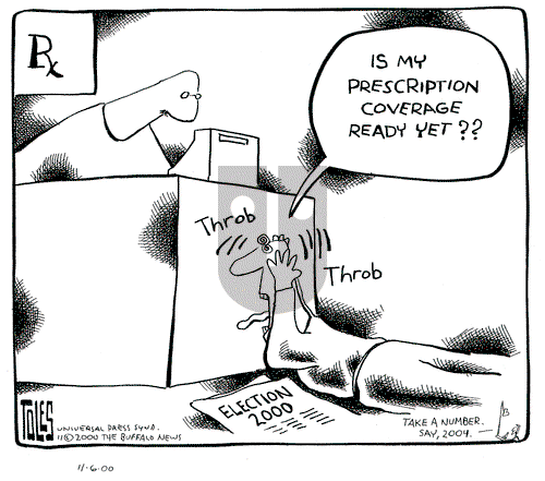 Tom Toles on Monday November 6, 2000 Comic Strip