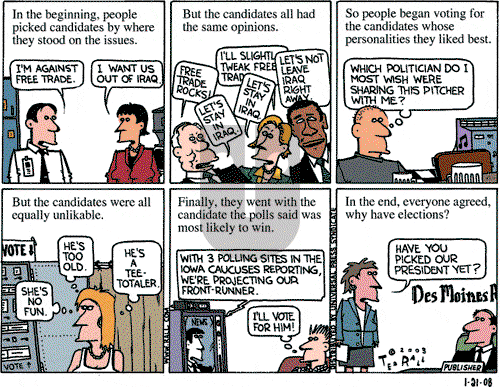 Ted Rall on Monday January 21, 2008 Comic Strip