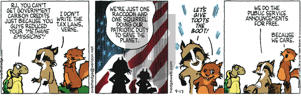 Over the Hedge on Thursday April 17, 2008 Comic Strip