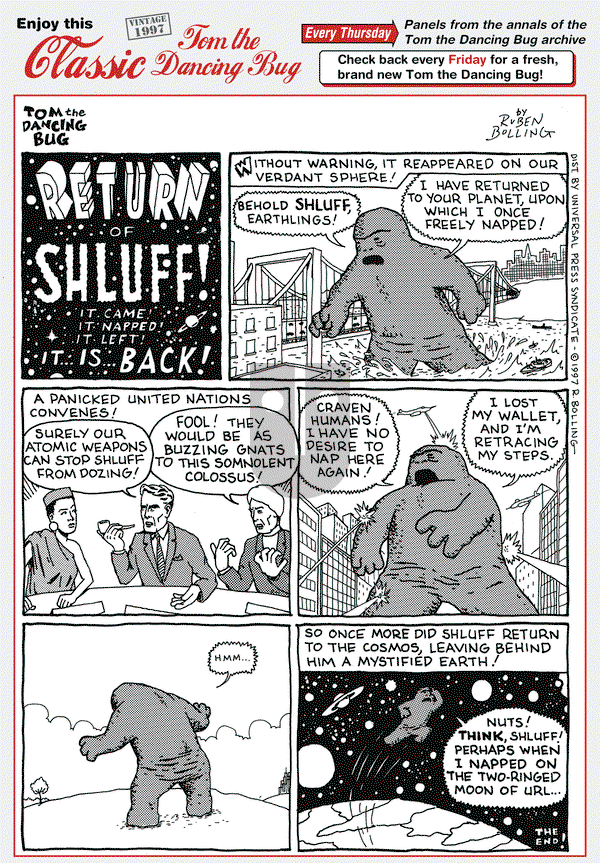 Tom the Dancing Bug on Thursday September 7, 2017 Comic Strip