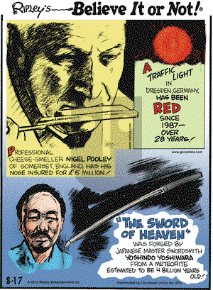 Ripley's Believe It or Not on Monday August 17, 2015 Comic Strip