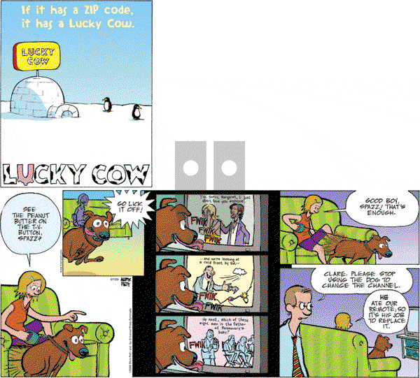 Lucky Cow on Sunday July 9, 2006 Comic Strip