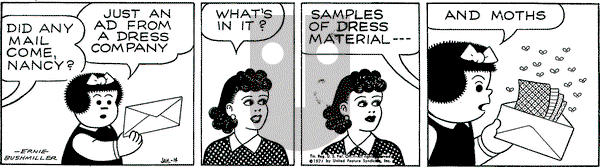 Nancy on Thursday January 14, 1971 Comic Strip
