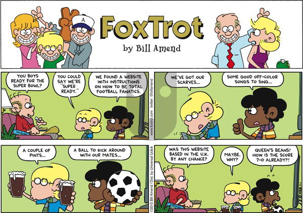 FoxTrot on Sunday February 1, 2015 Comic Strip