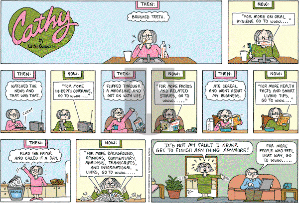 Cathy Classics - Sunday October 21, 2007 Comic Strip