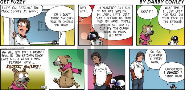 Get Fuzzy on Sunday April 28, 2013 Comic Strip