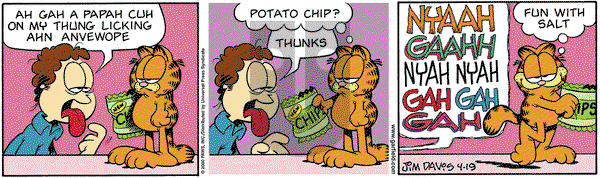 Garfield on Wednesday April 19, 2000 Comic Strip