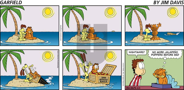 Garfield - Sunday February 21, 2016 Comic Strip