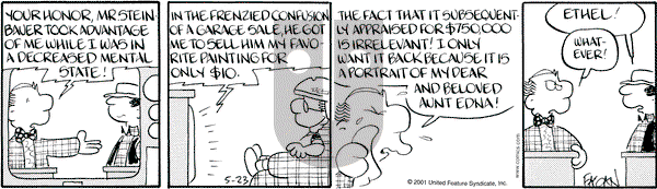 Drabble on Wednesday May 23, 2001 Comic Strip