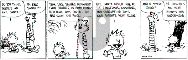 Calvin and Hobbes on Thursday December 4, 2025 Comic Strip