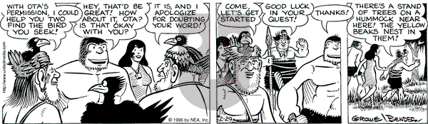 Alley Oop on Thursday February 29, 1996 Comic Strip