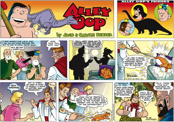 Alley Oop on Sunday April 22, 2007 Comic Strip