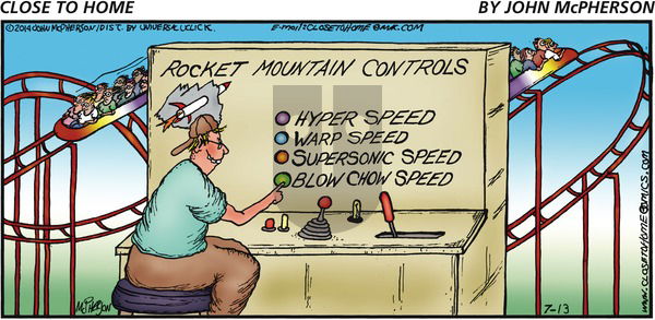 Close to Home on Sunday July 13, 2014 Comic Strip