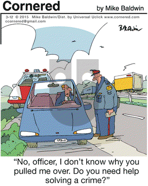 Cornered on Thursday March 12, 2015 Comic Strip