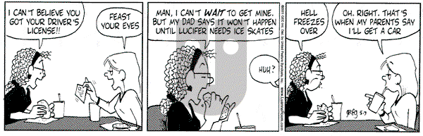Luann on Monday May 7, 2001 Comic Strip