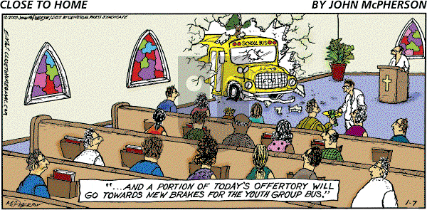 Close to Home on Sunday January 7, 2007 Comic Strip