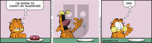 Garfield on Thursday November 23, 2017 Comic Strip