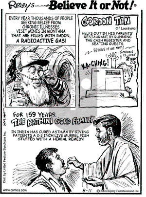 Ripley's Believe It or Not on Wednesday August 11, 2004 Comic Strip
