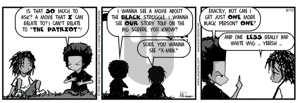 The Boondocks on Thursday August 10, 2000 Comic Strip