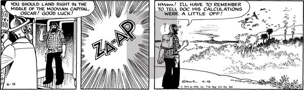 Alley Oop on Thursday April 19, 1973 Comic Strip
