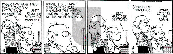 FoxTrot on Thursday January 19, 1995 Comic Strip