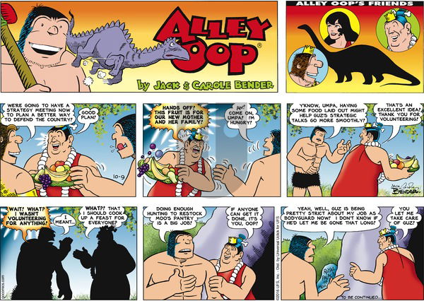Alley Oop on Sunday October 9, 2016 Comic Strip