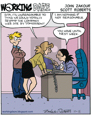 Working Daze on Tuesday November 11, 2008 Comic Strip