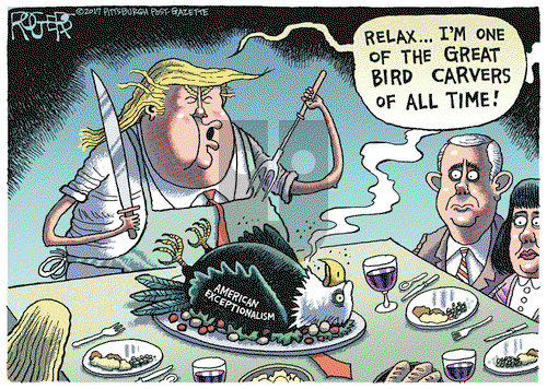 Rob Rogers on Thursday November 23, 2017 Comic Strip