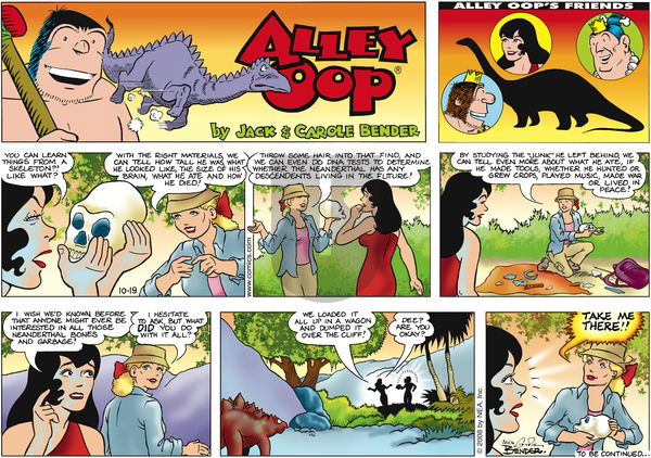 Alley Oop on Sunday October 19, 2008 Comic Strip