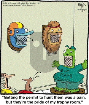 In the Bleachers on Wednesday October 31, 2018 Comic Strip